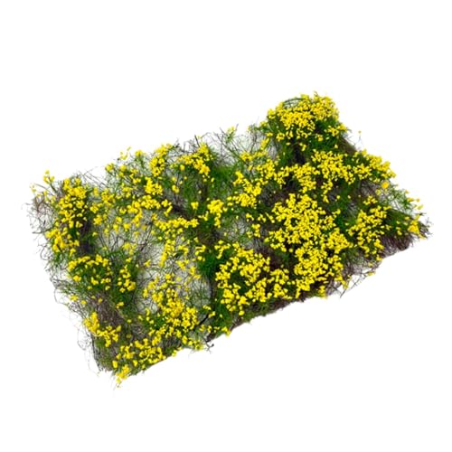 TTETTZ Blumenhaufen, Grasbüschel, Künstlich, Tieflandsträucher, Büschelblumenvegetationsgruppe für Geländebahn Landschaftsdioramen, Gelb von TTETTZ