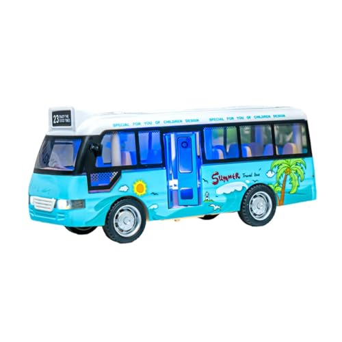 TTETTZ Bus Spielzeug für Kinder, Fahrzeug mit Licht Und Ton, Tragbarer Trägheitsbus, Blau TTETTZ Bus Spielzeug für Kinder, Fahrzeug mit Licht Und Ton, Tragbarer Trägheitsbus, Blau von TTETTZ