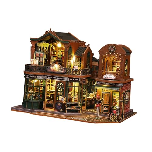 TTETTZ DIY Miniature Dollhouse Kits Ornament Einfach zu Montieren Retro Room Box Modell von TTETTZ