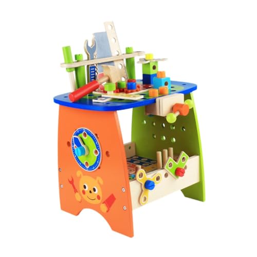 TTETTZ DIY Werkzeugbank Aus Holz für Kinder, DIY Werkzeugbank für Kinder Im Alter von 3 4 5 Jahren von TTETTZ