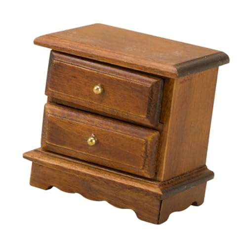 TTETTZ Dollhouse Nachttisch Klassischer Schubladenschrank Tun Spielspielzeug Schlafzimmer TTETTZ Dollhouse Nachttisch Klassischer Schubladenschrank Tun Spielspielzeug Schlafzimmer von TTETTZ