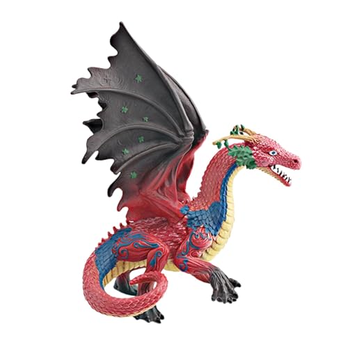 TTETTZ Drachenfigur, PVC-Modell, 17 cm große Actionfigur für Sammler ab 7 Jahren, Rot von TTETTZ