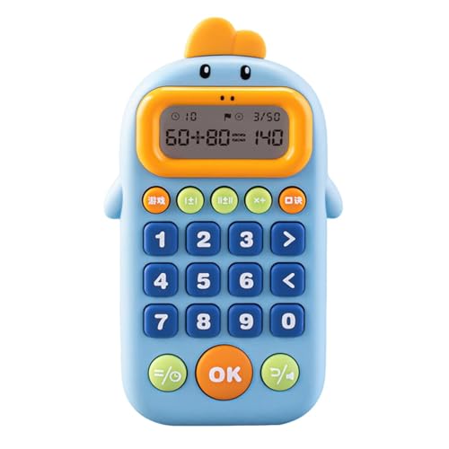 TTETTZ Elektronisches Mathematikspiel Mathetrainingsgerät Lernhilfe Rechenhilfe Schulbedarf Aus Stabilem PP für Vorschulkinder Grundschulklassen Mobile Nutzu, Blau von TTETTZ