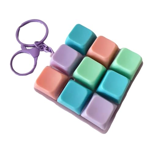 TTETTZ Fidget Keyboard Schlüsselanhänger Kompakt Und Leicht für Unterwegs für Konzentration Und Stressabbau, Style D von TTETTZ