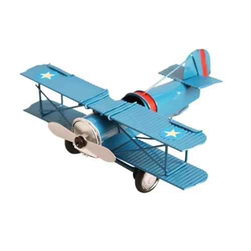 TTETTZ Flugzeugmodell Aus Eisen, Hubschraubermodell, Spielzeug für Die Wohnung, Blau von TTETTZ