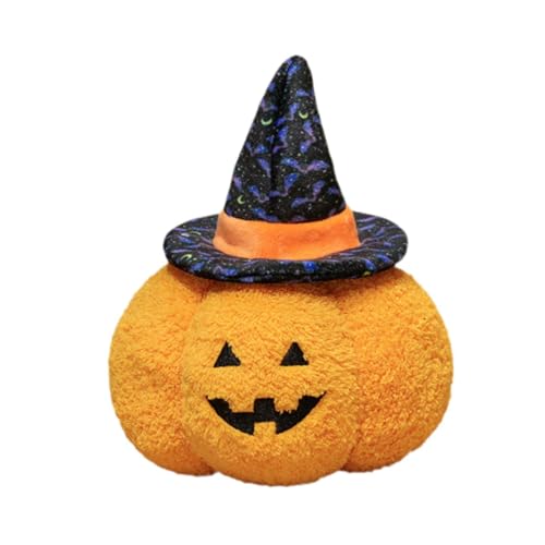 TTETTZ Halloween Plüschspielzeug Kuscheltier Stoffpuppe Dekoratives Kissen Aus Weichem Plüsch für Kinder Geburtstagsgeschenk Raumdeko, Kürbis von TTETTZ