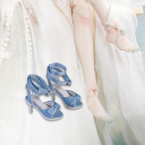 TTETTZ High Heel Schuhe Im Maßstab 1/4, BJD Puppenschuhe, Dekoration, Ankleiden, Stylische Puppenschuhe, Miniaturschuhe für Figuren, Körperaccessoire, Blau TTETTZ High Heel Schuhe Im Maßstab 1/4, BJD Puppenschuhe, Dekoration, Ankleiden, Stylische Puppenschuhe, Miniaturschuhe für Figuren, Körperaccessoire, Blau von TTETTZ