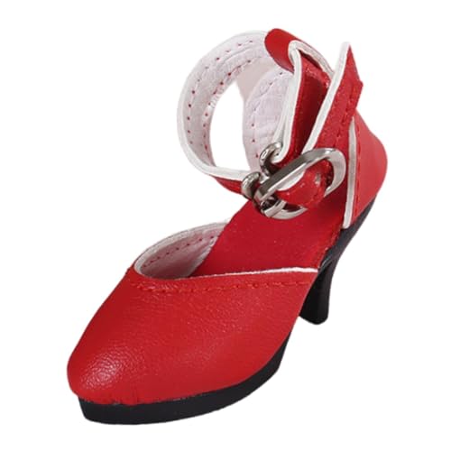 TTETTZ High Heels für 1/4 Puppen, Schuhe für Mini Puppen, Bequeme DIY Dekoration, Kostümzubehör für Geburtstagsgeschenke für 42–45 cm Große Puppen, Rot TTETTZ High Heels für 1/4 Puppen, Schuhe für Mini Puppen, Bequeme DIY Dekoration, Kostümzubehör für Geburtstagsgeschenke für 42–45 cm Große Puppen, Rot von TTETTZ