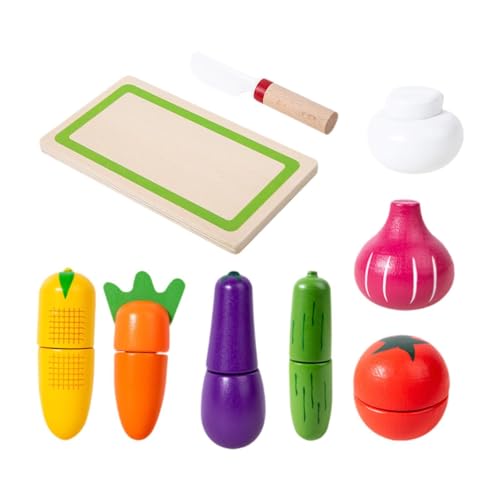 TTETTZ Hölzerne Lebensmittel Set Küchenzubehör für Jungen Mädchen Im Alter von 3+ Jahren Geschenke von TTETTZ