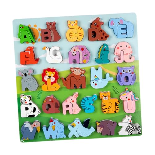 TTETTZ Holz Alphabet Puzzle, Montessori Sortierblockbrett für Kinder, Jungen Und Mädchen TTETTZ Holz Alphabet Puzzle, Montessori Sortierblockbrett für Kinder, Jungen Und Mädchen von TTETTZ