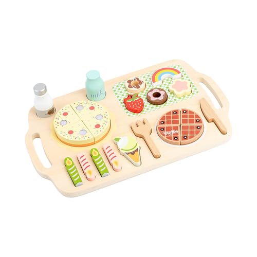 TTETTZ Holz Küche Puzzle Spielzeug Küche Zubehör Lebensmittel Spielzeug Pretend Spielen Lebensmittel Set für von TTETTZ