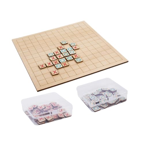 TTETTZ Holz Toe Game Five in Row Brettspiel Bildungsspielzeug 2 in 1 Schreibtischspielzeug von TTETTZ