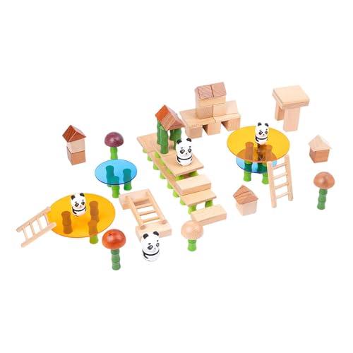 TTETTZ Holzklötze Stapelspiele Holzbausteine ​​Set Stapelklötze Spiel von TTETTZ