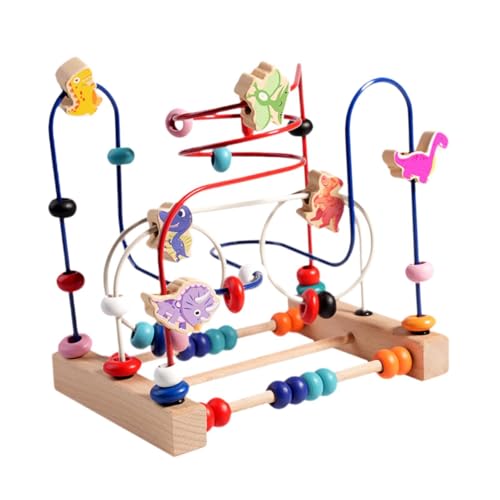 TTETTZ Holzperlenlabyrinth Spielzeug Dinosaurier Perlenlabyrinth Kognitive Fähigkeiten Tiere Formen TTETTZ Holzperlenlabyrinth Spielzeug Dinosaurier Perlenlabyrinth Kognitive Fähigkeiten Tiere Formen von TTETTZ