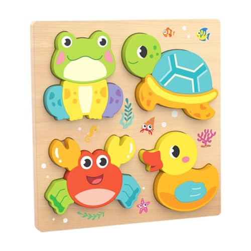 TTETTZ Holzpuzzle für Kleinkinder mit Formen Und Farben, Kognitive Entwicklungsspiele für 1 bis 3 Jahre, Meerestier TTETTZ Holzpuzzle für Kleinkinder mit Formen Und Farben, Kognitive Entwicklungsspiele für 1 bis 3 Jahre, Meerestier von TTETTZ