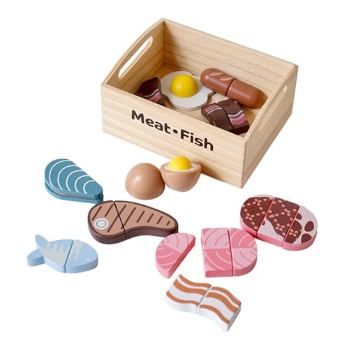 TTETTZ Holzspiel Lebensmittel Set Kitchen Playset Coordination Realistic Sorting Tun vor von TTETTZ