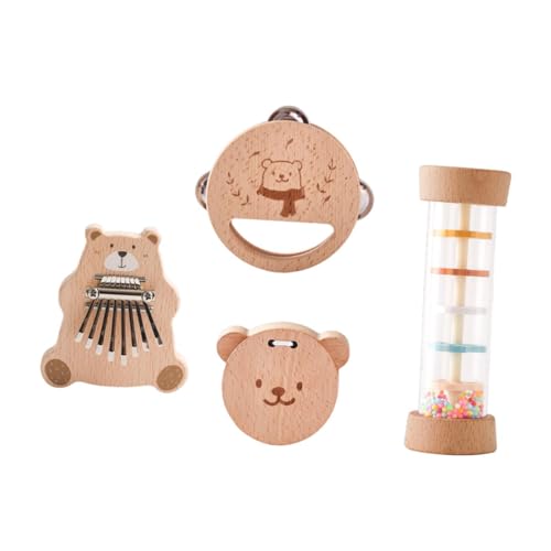 TTETTZ Holzspielzeug Klappern Set für Kinder Hand-Auge Koordination Musikspielzeug , 4 Stück TTETTZ Holzspielzeug Klappern Set für Kinder Hand-Auge Koordination Musikspielzeug , 4 Stück von TTETTZ