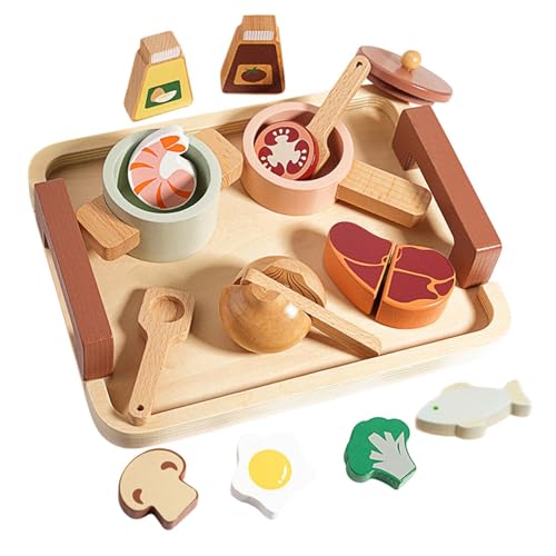 TTETTZ Holzspielzeug-Set für Kinder, Rollenspiel und Nachmittagstee, Geschenkidee für Geburtstage, Kochset TTETTZ Holzspielzeug-Set für Kinder, Rollenspiel und Nachmittagstee, Geschenkidee für Geburtstage, Kochset von TTETTZ