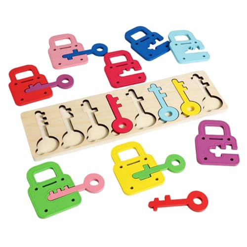 TTETTZ Holzspielzeug mit Schlössern Und Schlüsseln, Pädagogisches Lernspielzeug für Kinder Im Vorschulalter TTETTZ Holzspielzeug mit Schlössern Und Schlüsseln, Pädagogisches Lernspielzeug für Kinder Im Vorschulalter von TTETTZ