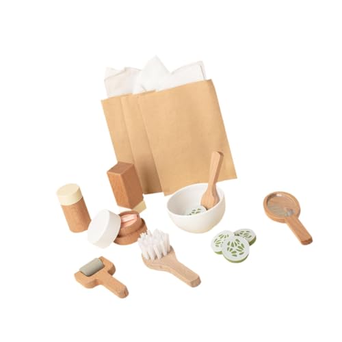 TTETTZ Holzspielzeugset für Den Schönheitssalon, Rollenspiel für Kinder mit Kosmetikartikeln von TTETTZ