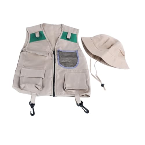 TTETTZ Kinder Explorer Weste Und Hut Kostüm Cargowesten Set für Jungen, Mädchen, Kleine Kinder TTETTZ Kinder Explorer Weste Und Hut Kostüm Cargowesten Set für Jungen, Mädchen, Kleine Kinder von TTETTZ