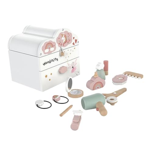 TTETTZ Kinder Make Up Kit Mädchen Pretend Make Holz Dressing Tisch Spielset von TTETTZ
