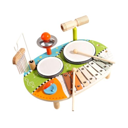 TTETTZ Kinder Schlagzeug Set Aus Holz, Percussion Spielzeug für Geburtstagsgeschenke für Kinder, Jungen Und Mädchen TTETTZ Kinder Schlagzeug Set Aus Holz, Percussion Spielzeug für Geburtstagsgeschenke für Kinder, Jungen Und Mädchen von TTETTZ
