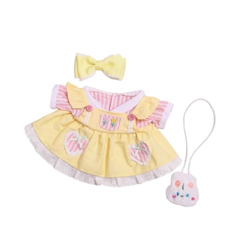 TTETTZ Kleid für Puppen mit Haar Accessoire, Outfit Und Tasche, Miniatur Kleidung für 38 cm Große Puppen TTETTZ Kleid für Puppen mit Haar Accessoire, Outfit Und Tasche, Miniatur Kleidung für 38 cm Große Puppen von TTETTZ