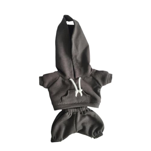 TTETTZ Kleidung für Plüschpuppen mit Einer Größe von 17 cm, Hoodie Und Jogginghose, Puppenzubehör, Dunkelgrau TTETTZ Kleidung für Plüschpuppen mit Einer Größe von 17 cm, Hoodie Und Jogginghose, Puppenzubehör, Dunkelgrau von TTETTZ