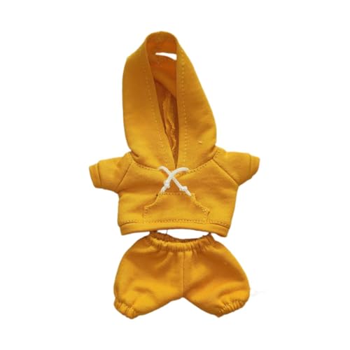 TTETTZ Kleidung für Plüschpuppen mit Einer Größe von 17 cm, Hoodie Und Jogginghose, Puppenzubehör, Gelb TTETTZ Kleidung für Plüschpuppen mit Einer Größe von 17 cm, Hoodie Und Jogginghose, Puppenzubehör, Gelb von TTETTZ