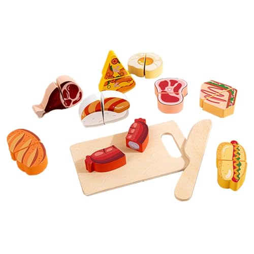 TTETTZ Küchen-Spielzeug aus Holz mit Schneidefunktion für Kleinkinder, Lebensmittel Rollenspiel, Essen TTETTZ Küchen-Spielzeug aus Holz mit Schneidefunktion für Kleinkinder, Lebensmittel Rollenspiel, Essen von TTETTZ