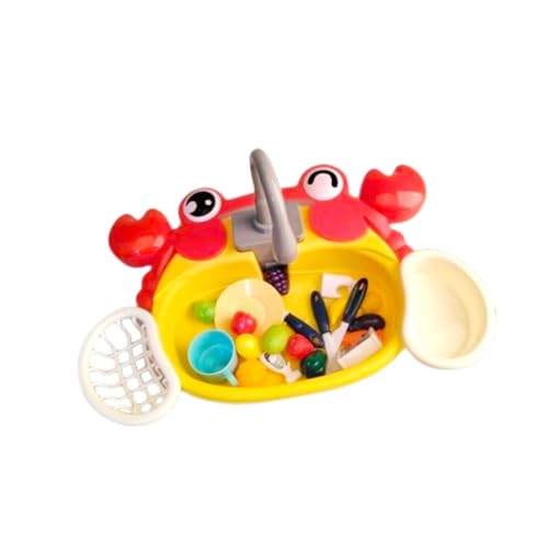 TTETTZ Küchenspielzeug mit Wasser, 20 Teiliges Set für Rollenspiele, Spüle für Kinder, Rot von TTETTZ