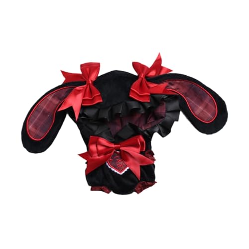 TTETTZ Kuscheltier Zubehör 15cm 17cm Puppenkleidung, Body mit Kapuze für Kleine Mädchen, Rot TTETTZ Kuscheltier Zubehör 15cm 17cm Puppenkleidung, Body mit Kapuze für Kleine Mädchen, Rot von TTETTZ