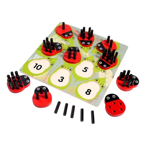 TTETTZ Marienkäfer Zählspielzeug Aus Holz, Pädagogisches Spielzeug, Entwickelt Mathematische Fähigkeiten, Zahlenzählen TTETTZ Marienkäfer Zählspielzeug Aus Holz, Pädagogisches Spielzeug, Entwickelt Mathematische Fähigkeiten, Zahlenzählen von TTETTZ