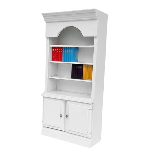 TTETTZ Maßstab 1:12 Puppenhaus Bücherregal Holz Geburtstag Geschenk Dekorative Schrank Modell TTETTZ Maßstab 1:12 Puppenhaus Bücherregal Holz Geburtstag Geschenk Dekorative Schrank Modell von TTETTZ