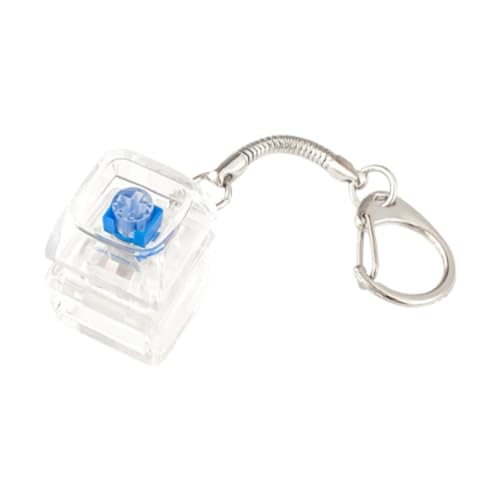 TTETTZ Mechanischer Schlüsselanhänger Fidget Spielzeug Klicker Sensorisches Spielzeug Kompakt Und Tragbar für Erwachsene Und Kinder Zur Stressbewäl, Klar, 1 Tastaturen von TTETTZ
