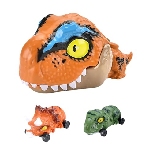 TTETTZ Mini Dinosaurier Fahrzeuge für Kinder, Aktivierung Durch Drücken, Orange von TTETTZ