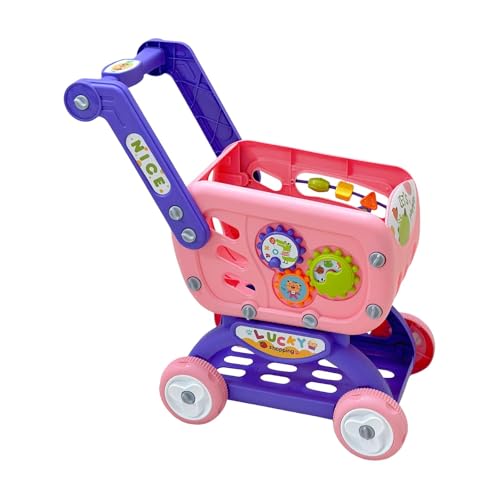 TTETTZ Mini Einkaufswagen Spielzeug, Interaktives Handwagenmodell für Kinder Ab 3 Jahren, Rosa mit Farbbox TTETTZ Mini Einkaufswagen Spielzeug, Interaktives Handwagenmodell für Kinder Ab 3 Jahren, Rosa mit Farbbox von TTETTZ