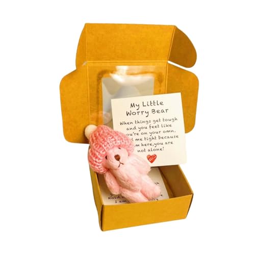 TTETTZ Mini-Plüschfigur mit ermutigender Botschaft, Stofftier für Feiern, Rosa von TTETTZ