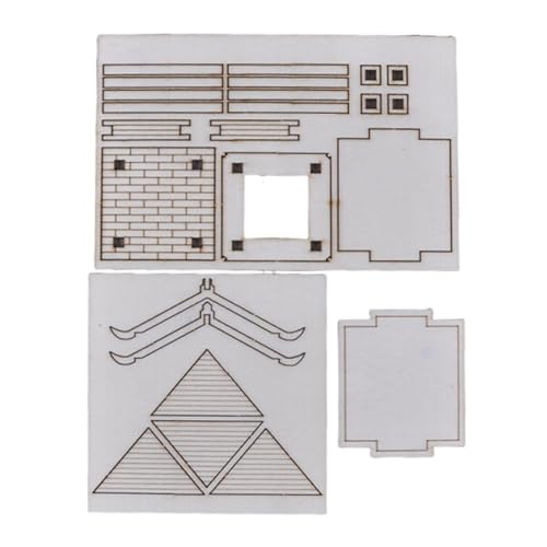 TTETTZ Miniatur Baumodell Kit 1/50 für Kreative Bastler, Mikro Landschaftsdekor, Pavillon von TTETTZ