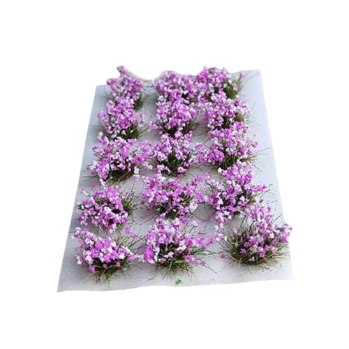 TTETTZ Miniatur Blumenarrangements für Modellbahnen, Vegetationsgruppen Und Grasbüschel, Dunkles Lila von TTETTZ