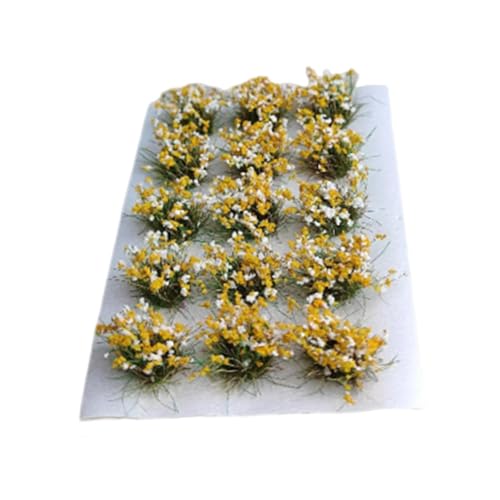 TTETTZ Miniatur Blumenarrangements für Modellbahnen, Vegetationsgruppen Und Grasbüschel, Gelb von TTETTZ