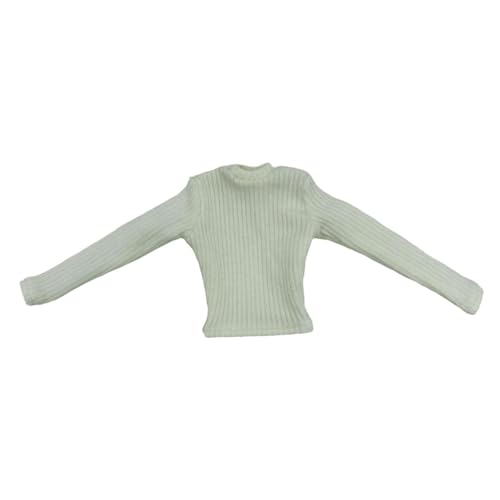 TTETTZ Miniatur Casual Tops für Puppenmodelle, Langarm Oberteile für 12 Zoll Figuren, Weiß von TTETTZ