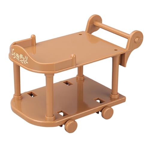 TTETTZ Miniatur Küchenwagen für Puppenhaus, Stilvolle Einrichtung Im Maßstab 1:12, braun von TTETTZ