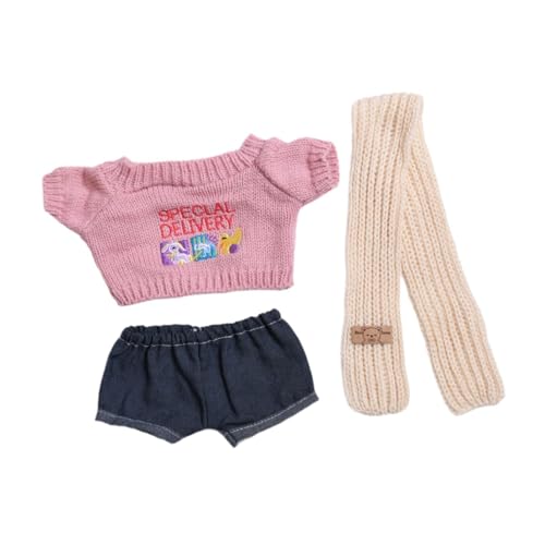 TTETTZ Miniatur Puppe Outifits Puppen Zubehör DIY Komfortable Mode Süße Puppen Kleidung für 38cm Puppen Geschenk für Mädchen, Pullover Schal Hose TTETTZ Miniatur Puppe Outifits Puppen Zubehör DIY Komfortable Mode Süße Puppen Kleidung für 38cm Puppen Geschenk für Mädchen, Pullover Schal Hose von TTETTZ