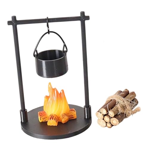 TTETTZ Miniatur Puppenhaus Dekoration Ornamente Mini Lagerfeuer Set Fee Garten Dekor von TTETTZ