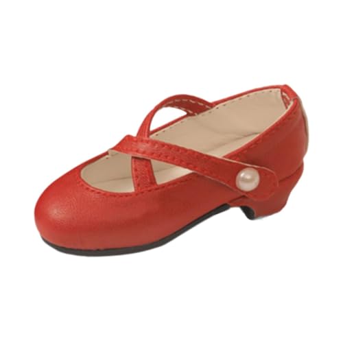 TTETTZ Miniatur Schuhe für Figuren Im Maßstab 1/4, BJD Puppenaccessoires, High Heels, Rot TTETTZ Miniatur Schuhe für Figuren Im Maßstab 1/4, BJD Puppenaccessoires, High Heels, Rot von TTETTZ