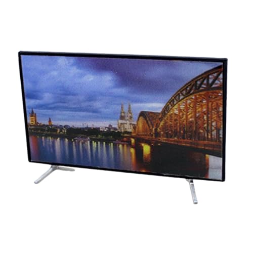 TTETTZ Miniatur TV für Puppenhaus Authentische 112 Skala mit Stabilem Stand Realistische Szenerie für Puppenstuben Wohnaccessoires, 5.9 cm X 3.3 cm von TTETTZ
