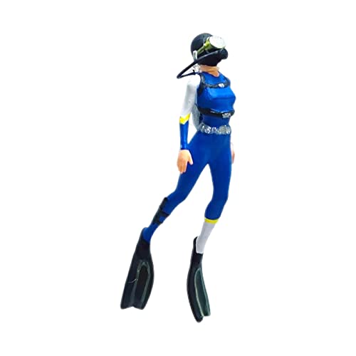 TTETTZ Miniatur Taucher Figur 1/64 Maßstab Handbemalt für Landschaftsdekoration, Blau von TTETTZ