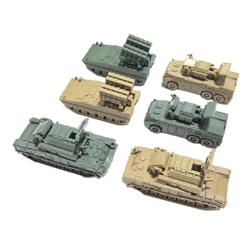 TTETTZ Modellbausatz mit 6 Teilen, gepanzerte Fahrzeuge, Lernspielzeug im Maßstab 1/144 für Erwachsene, Style C von TTETTZ